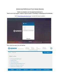 Accessing GHSConnect from Home Devices .